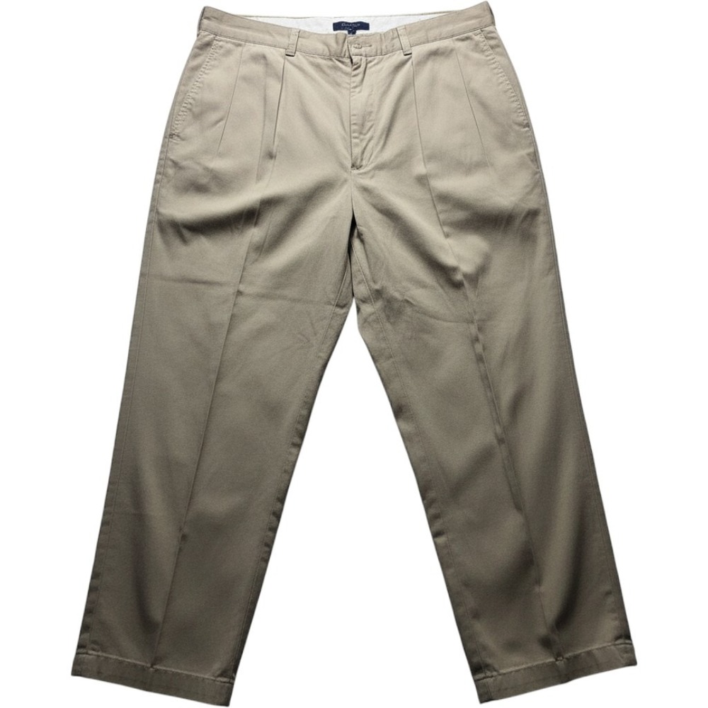 Polo Golf Pants Mens 37x27 Beige Pleated Chino Relaxed Fit Cotton Casual